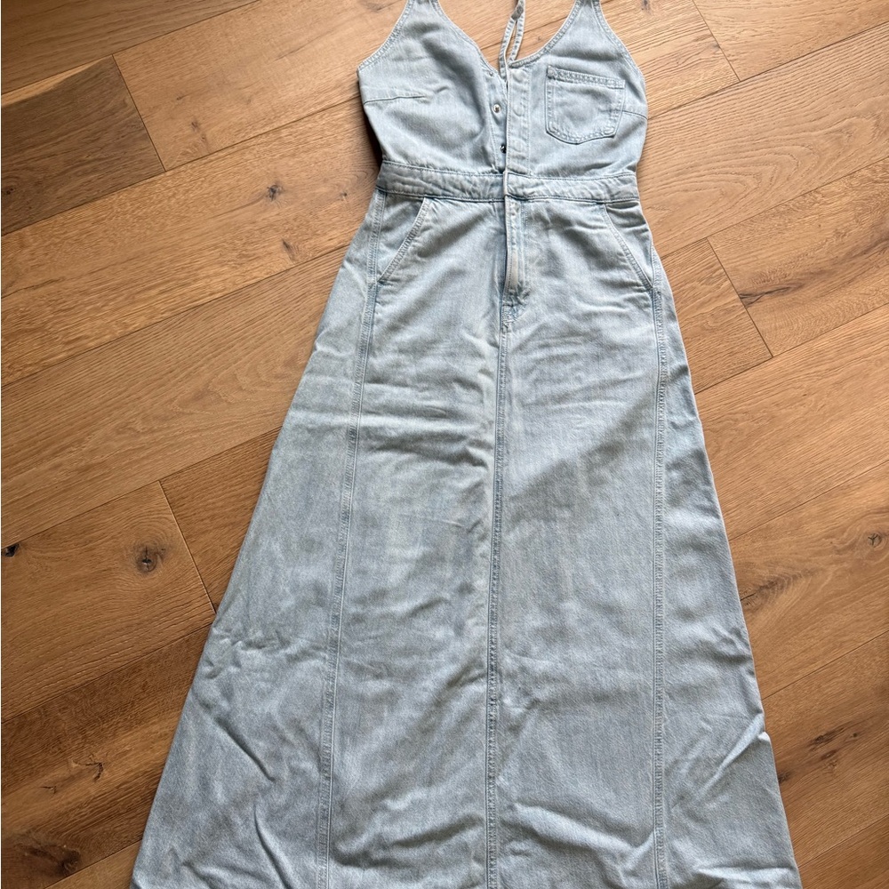 Universal Thread Light Blue Denim Maxi Dress